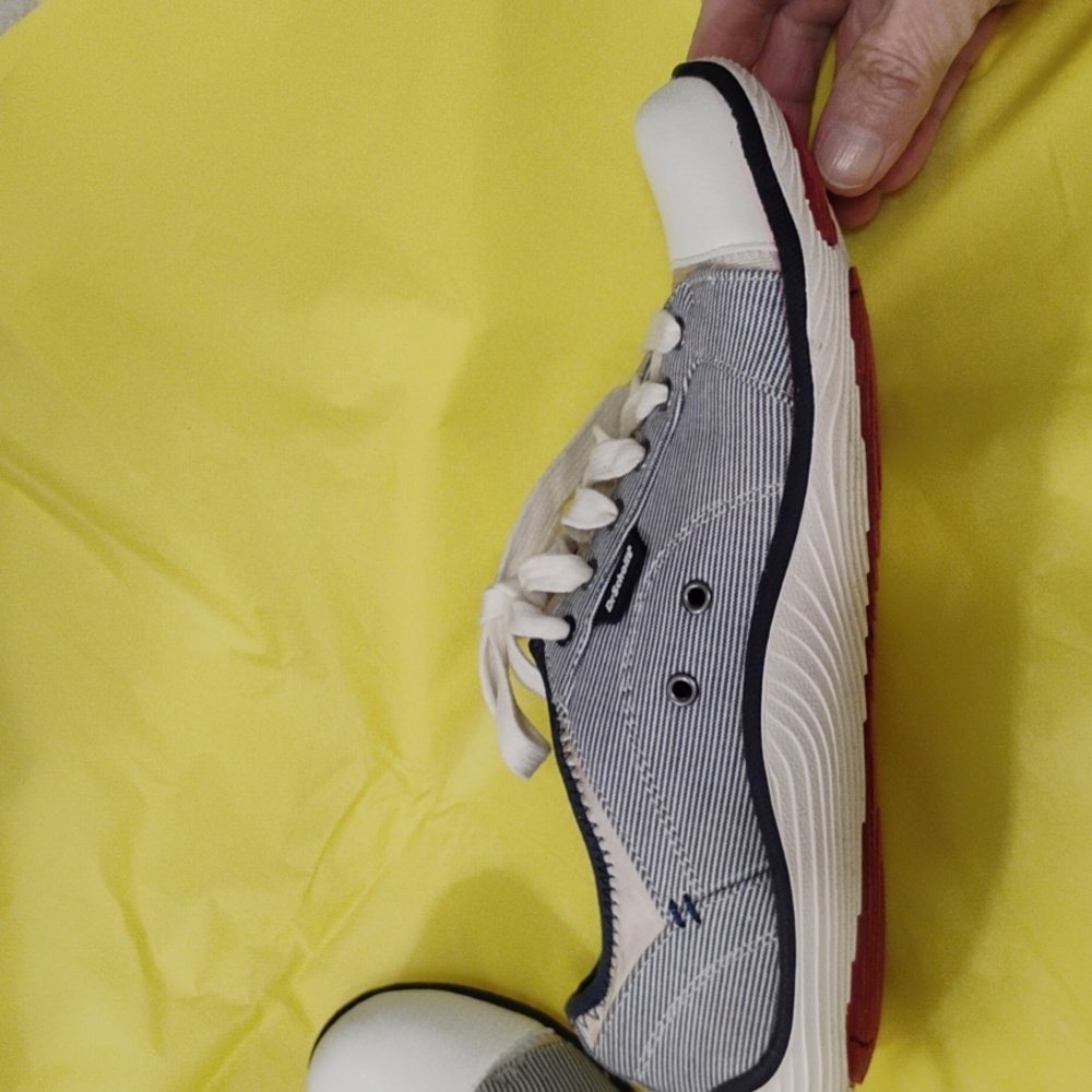 Dr Scholl's Stylish  Striped Sneakers - White and Blue 8.5 EUC - Picture 4 of 8